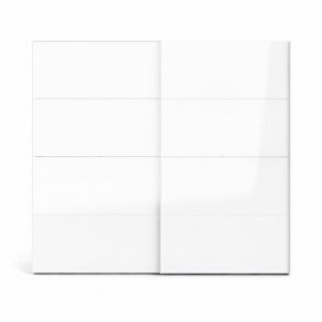 TVILUM Firenze garderobeskab, m. 2 skydelger - hvid folie og spnplade