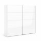TVILUM Firenze garderobeskab, m. 2 skydelger - hvid folie og spnplade