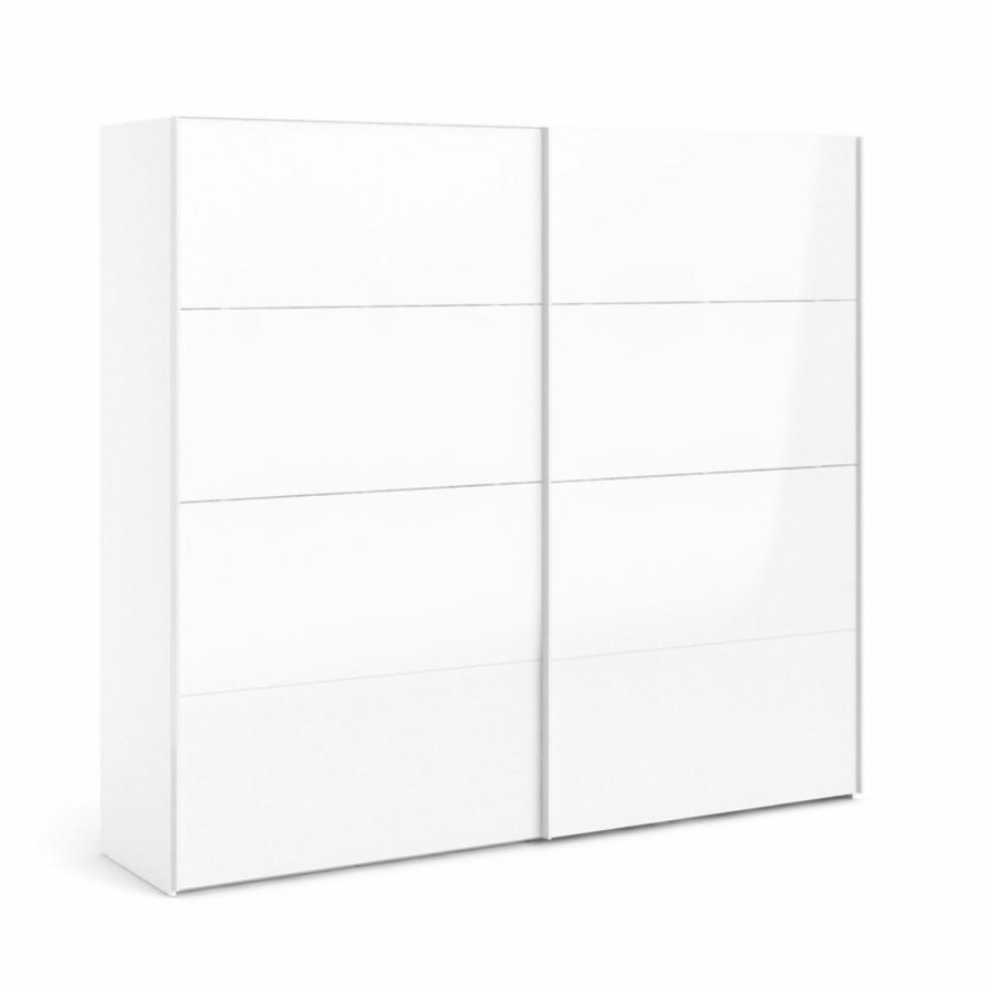 TVILUM Firenze garderobeskab, m. 2 skydelger - hvid folie og spnplade