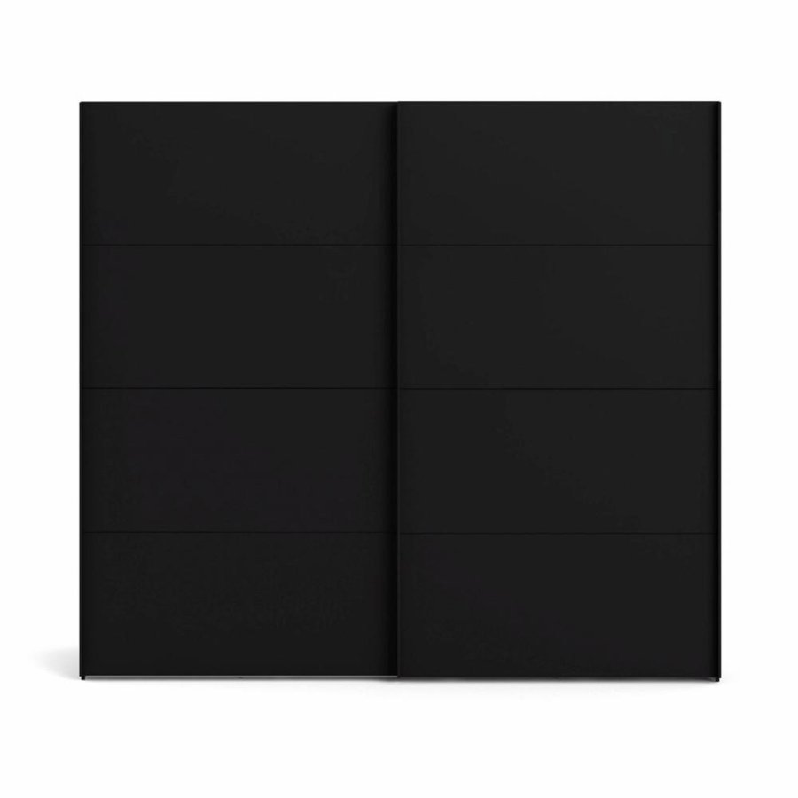 TVILUM Firenze garderobeskab, m. 2 skydelger - sort folie og spnplade