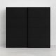 TVILUM Firenze garderobeskab, m. 2 skydelger - sort folie og spnplade