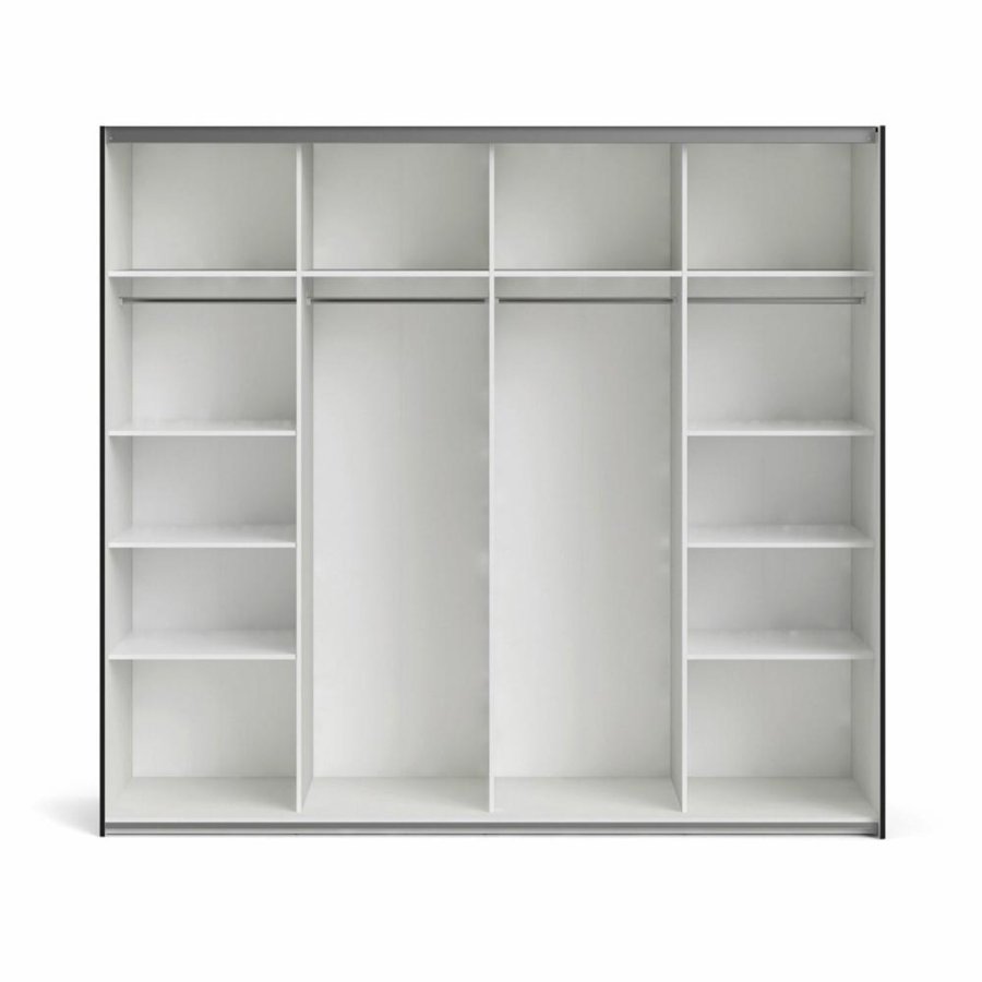 TVILUM Firenze garderobeskab, m. 2 skydelger - sort folie og spnplade