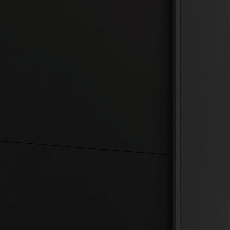 TVILUM Firenze garderobeskab, m. 2 skydelger - sort folie og spnplade