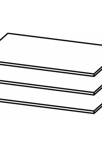 TVILUM Verona hylder - hvid folie (st af 3)