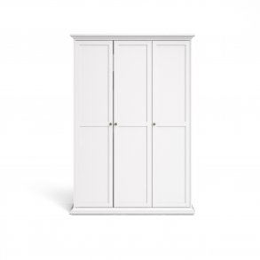 TVILUM Paris garderobeskab 3 lger + bjlestang - hvid