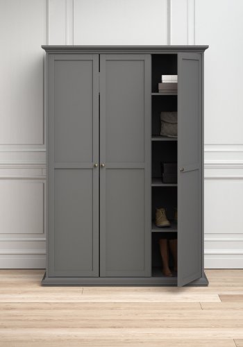 TVILUM Paris garderobeskab - gr, m. 3 lger