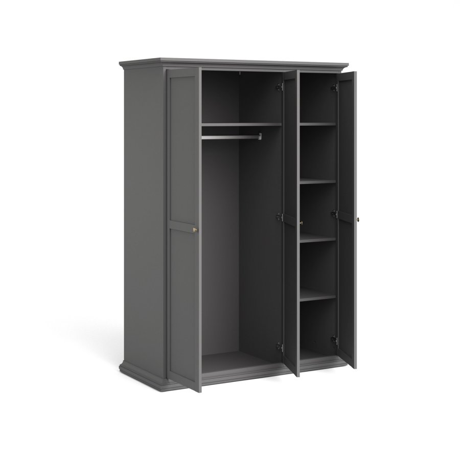 TVILUM Paris garderobeskab - gr, m. 3 lger