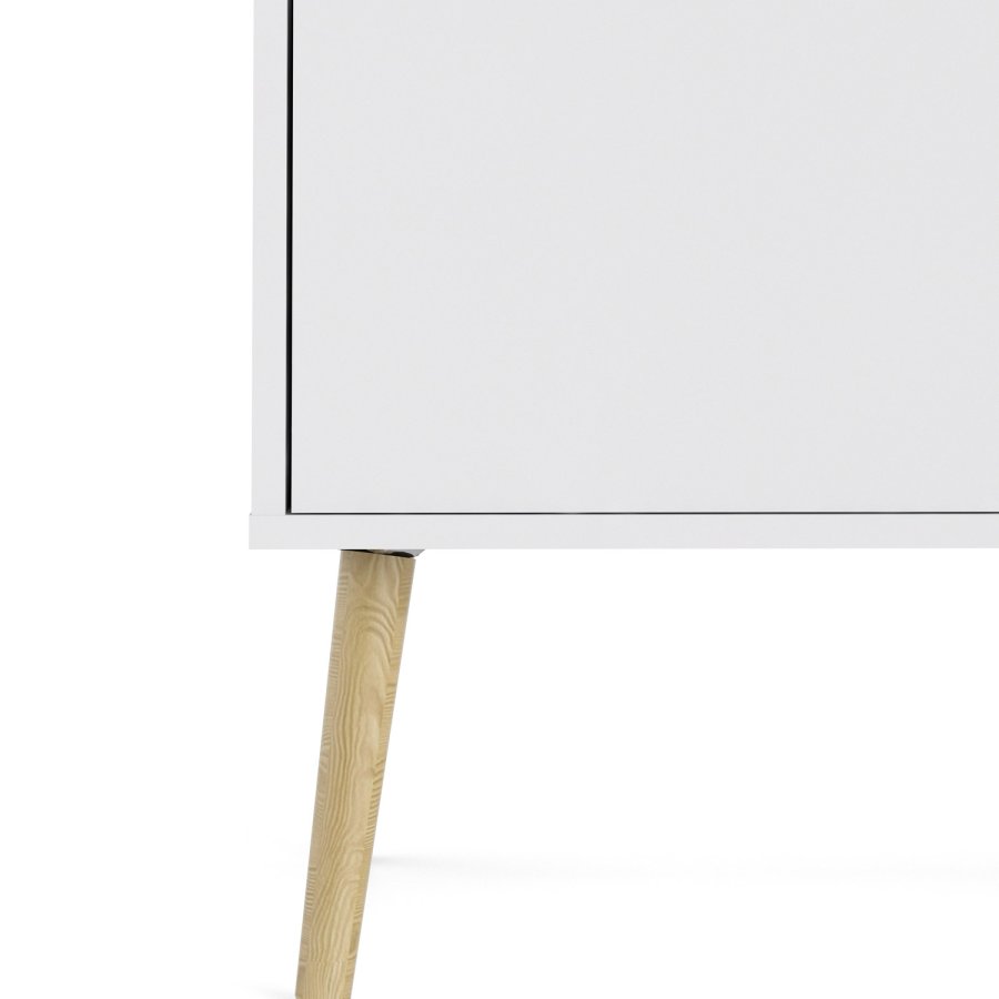 TVILUM Delta sknk - hvid/egestruktur, m. 3 lger og 3 skuffer