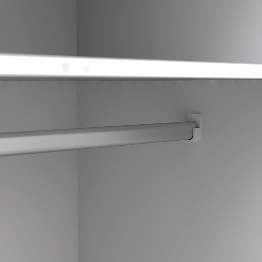 TVILUM Delta garderobeskab - hvid/egetrsstruktur, m. 3 lger og 3 skuffer