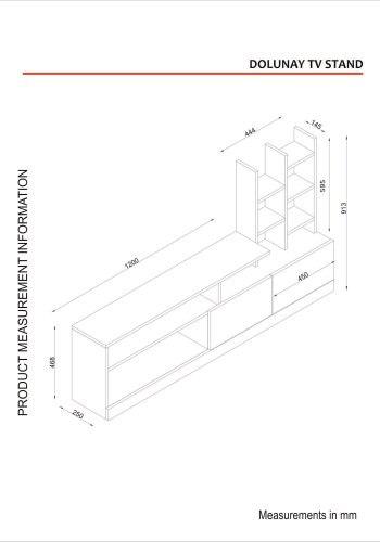 NORDVÄRK Dolunay tv-enhed, hvid