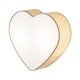 TK Heart brnelampe - jute og hvid plastik/metal