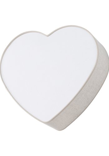 TK Heart brnelampe - jute og hvid plastik/metal