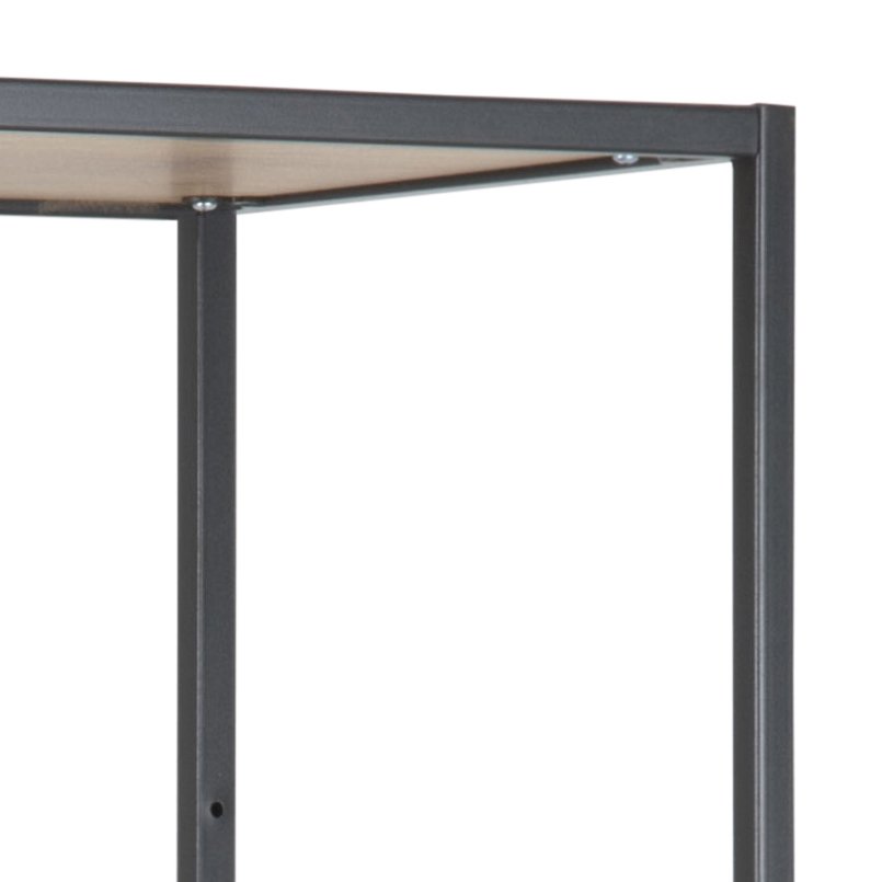 ACT NORDIC Seaford bogreol - natur/sort papir vildeg/metal, m. 4 hylder