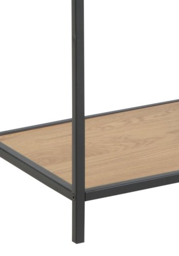 ACT NORDIC Seaford bogreol - natur/sort papir vildeg/metal, m. 4 hylder