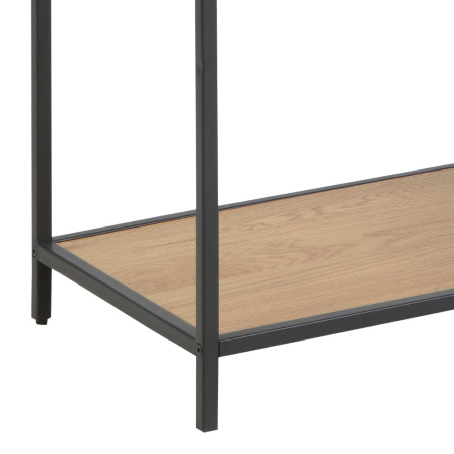 ACT NORDIC Seaford bogreol - natur/sort papir vildeg/metal, m. 4 hylder