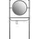 WHITE LABEL LIVING Duco vghngt tjstativ, m. spejl, hylde, kroge - sort stl