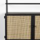 WHITE LABEL LIVING Guuji cghylde til vin, m. 2 lger - rattan og sort jern