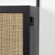 WHITE LABEL LIVING Guuji cghylde til vin, m. 2 lger - rattan og sort jern
