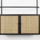 WHITE LABEL LIVING Guuji cghylde til vin, m. 2 lger - rattan og sort jern