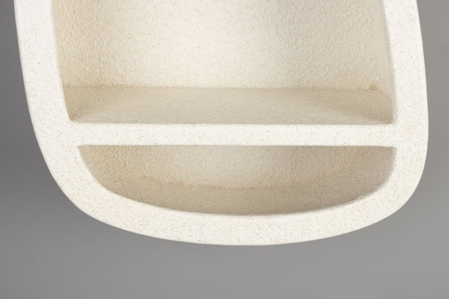 DUTCHBONE Veda vghylde, Lav, m. 1 hylde - beige genbrugsmarmor