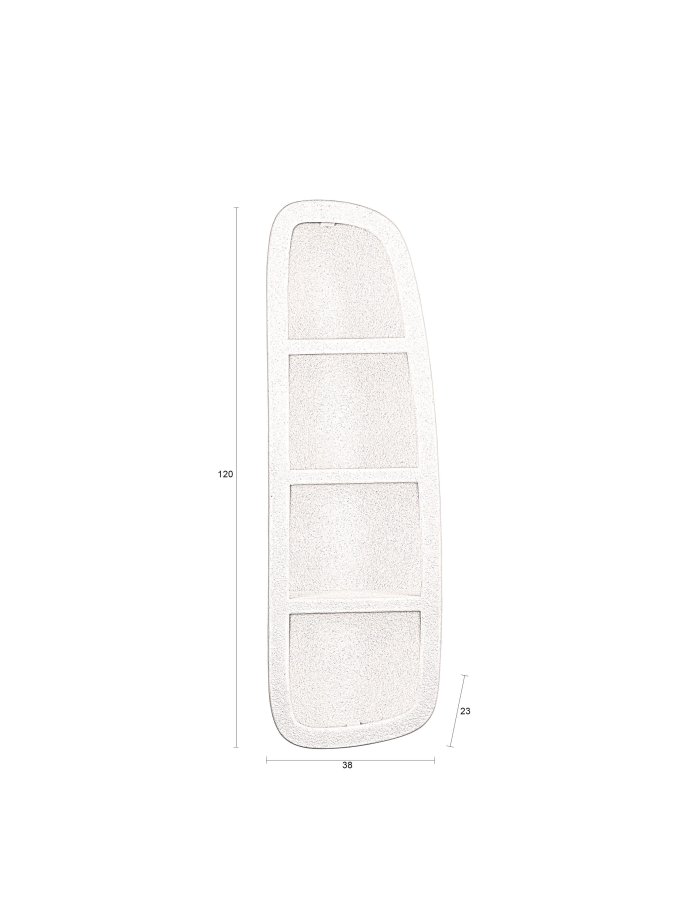 DUTCHBONE Veda vghylde, m. 3 hylder - beige genbrugsmarmor