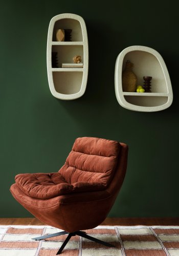 DUTCHBONE Veda vghylde, m. 2 hylder - beige genbrugsmarmor