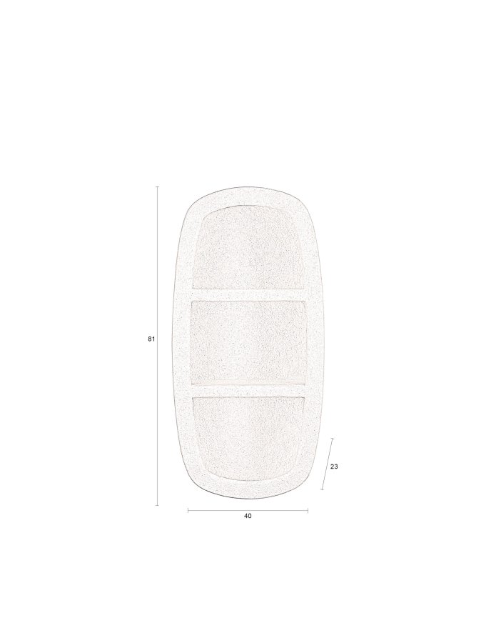 DUTCHBONE Veda vghylde, m. 2 hylder - beige genbrugsmarmor