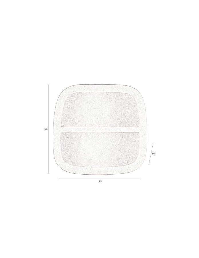 DUTCHBONE Veda vghylde, Midt, m. 1 hylde - beige genbrugsmarmor