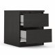 TVILUM Naia sengebord, m. 2 skuffer - sort folie og plastik (40,4x50)