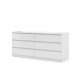 TVILUM Naia kommode -hvid hjglans tr, m. 6 skuffer