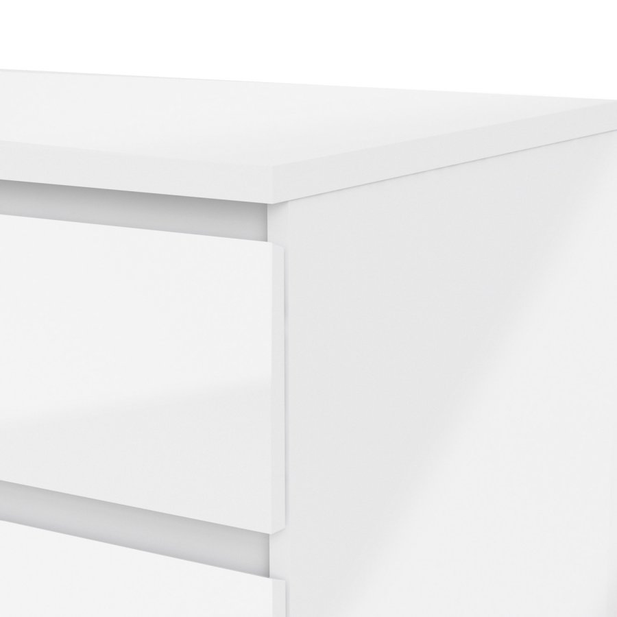 TVILUM Naia kommode -hvid hjglans tr, m. 6 skuffer