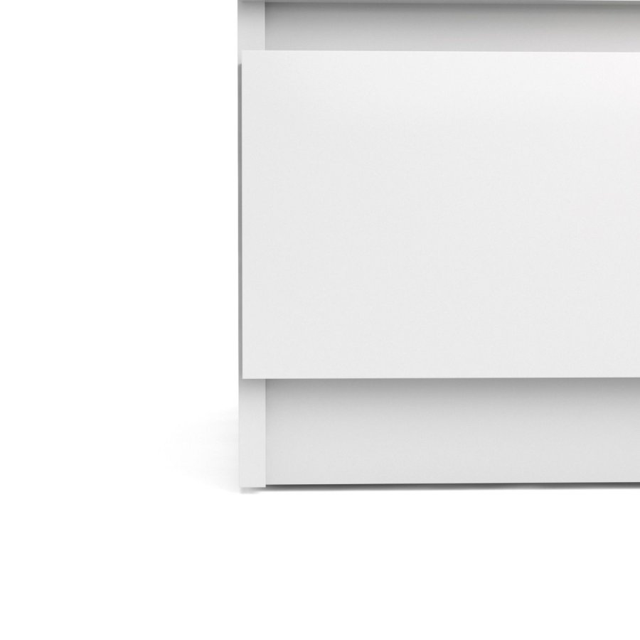 TVILUM Naia kommode - hvid hjglans tr, m. 5 skuffer, smal 