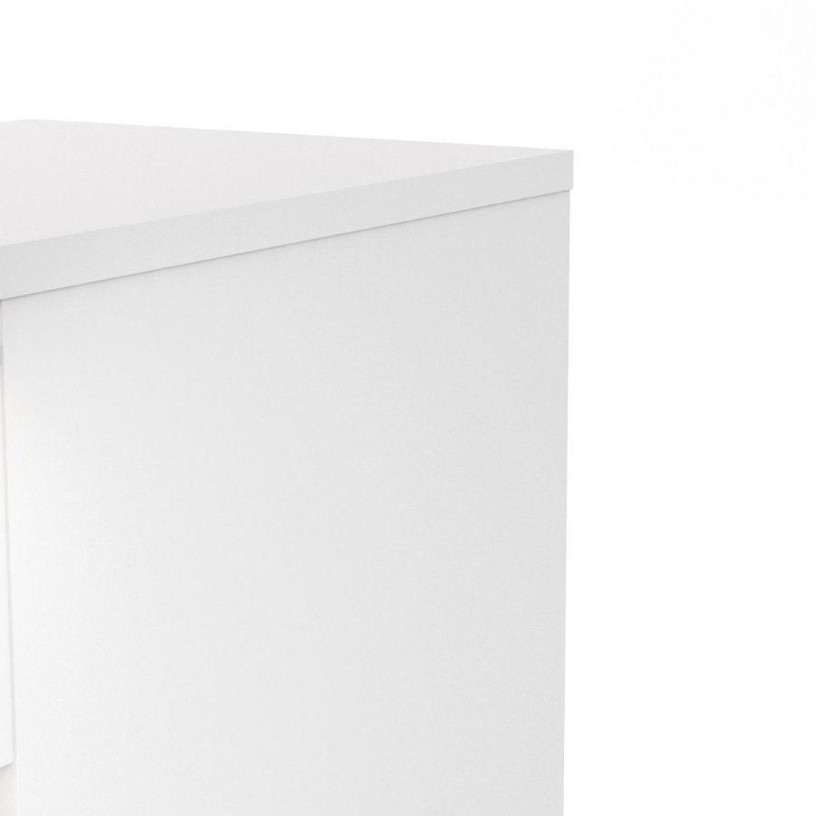 TVILUM Naia kommode - hvid hjglans tr, m. 5 skuffer, smal 