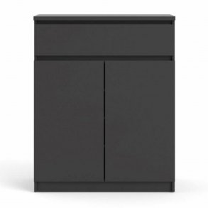 TVILUM Naia sknk, m. 2 lger og 1 skuffe - sort spnplade (80,4x40)