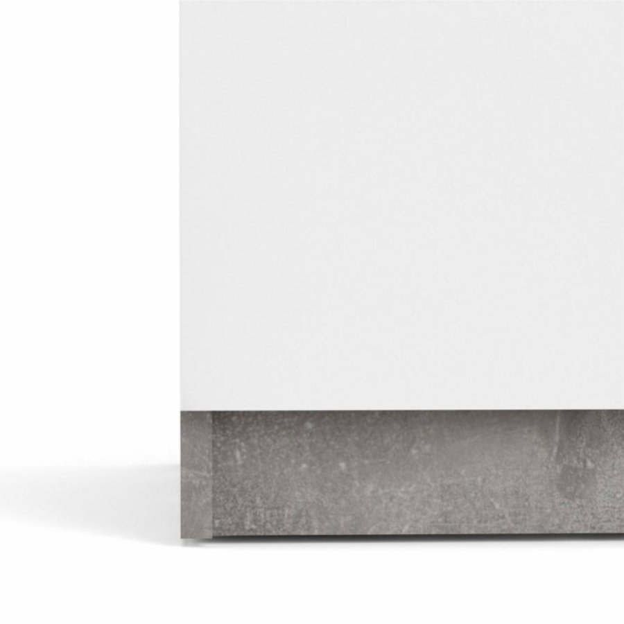 TVILUM Naia sknk, m. 2 lger og 1 skuffe - gr/hvid folie (80,4x40)