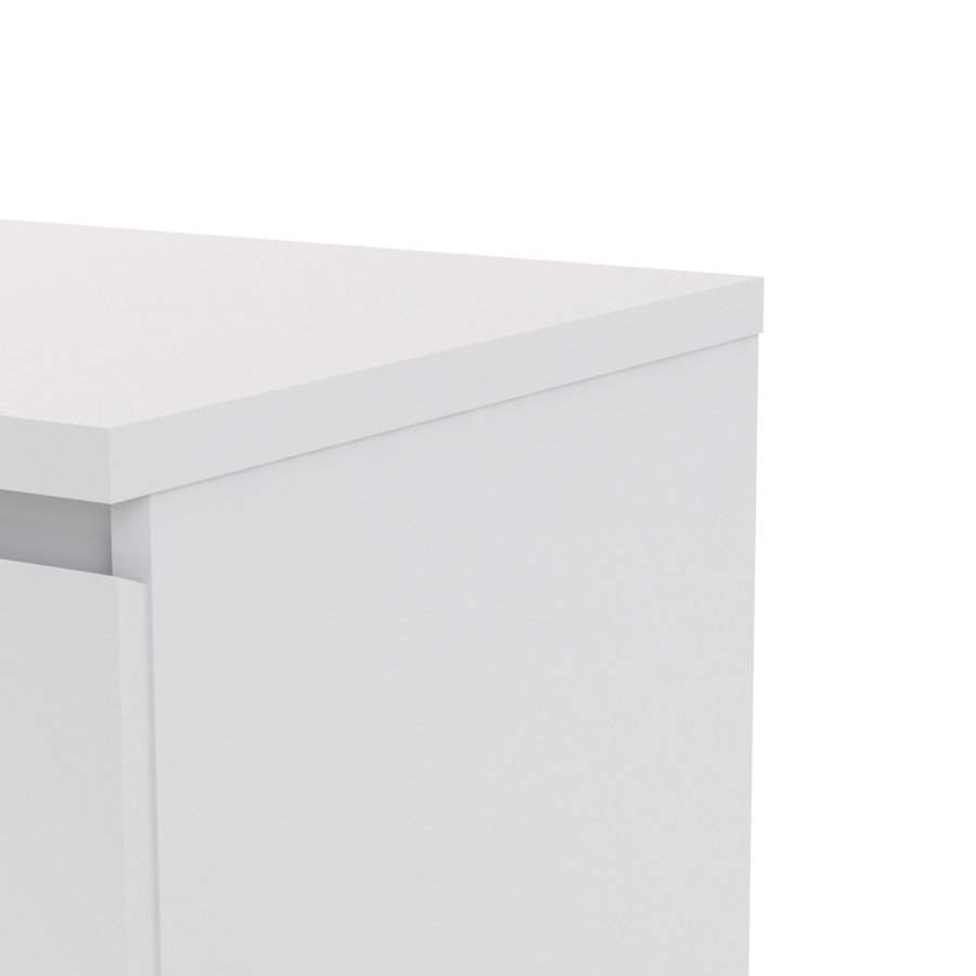 TVILUM Naia sknk - hvid hjglans tr, m. 2 lger og 1 skuffe