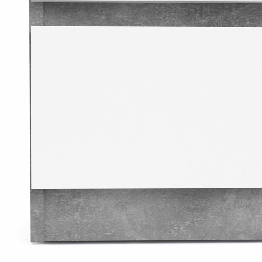 TVILUM Naia kommode, m. 3 skuffer - hvid/gr folie og plastik