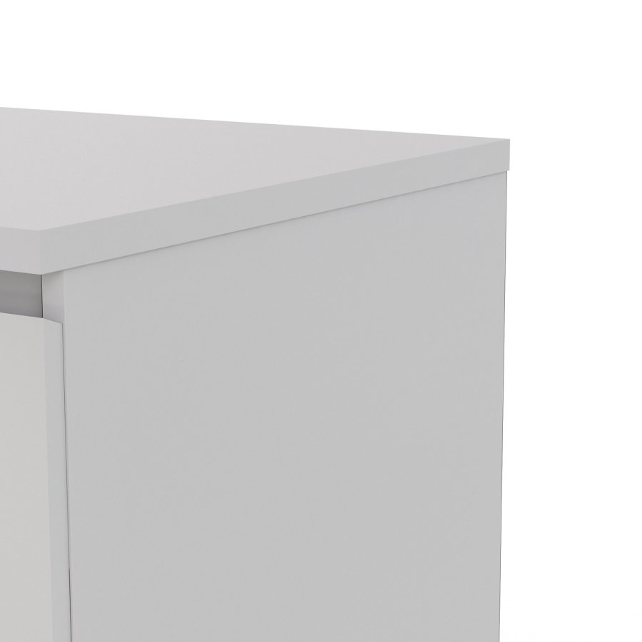 TVILUM Naia kommode - hvid hjglans tr, m. 3 skuffer