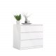 TVILUM Naia kommode - hvid hjglans tr, m. 3 skuffer