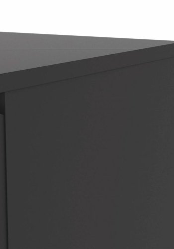 TVILUM Naia kommode, m. 3 skuffer - sort folie og plastik