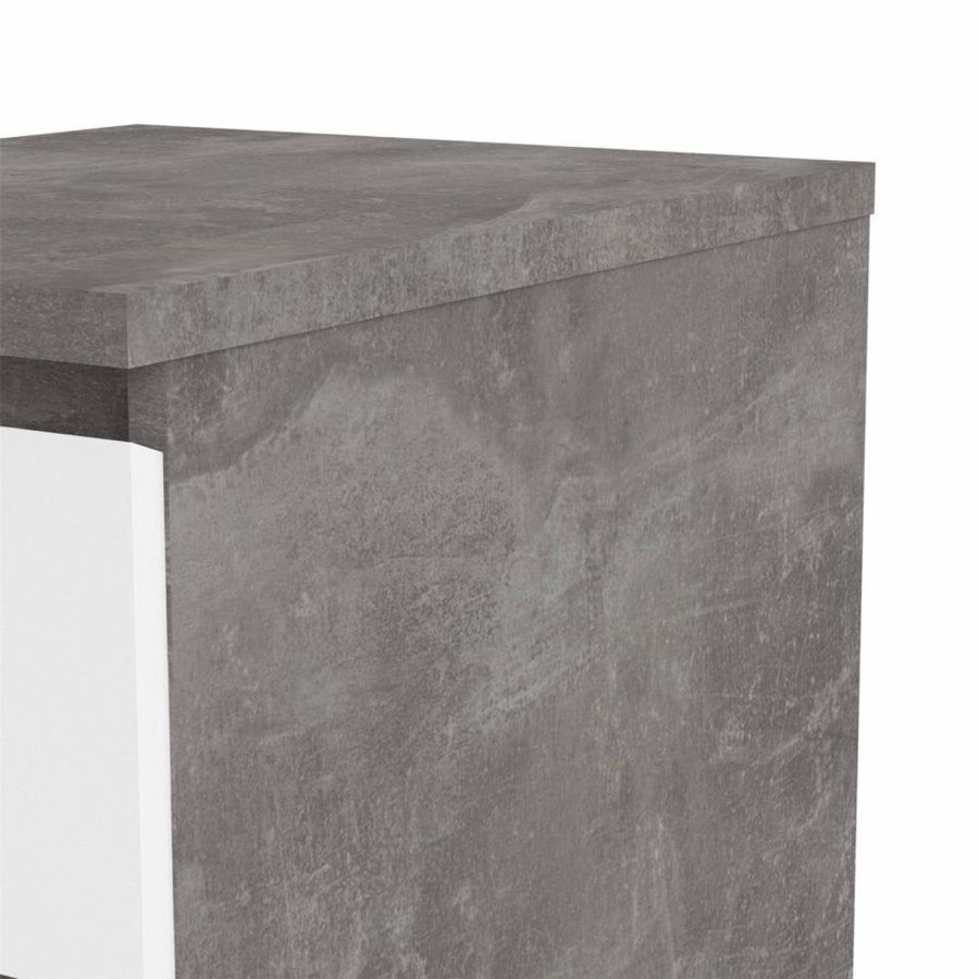 TVILUM Naia kommode, m. 3 skuffer - hvid/gr folie og plastik