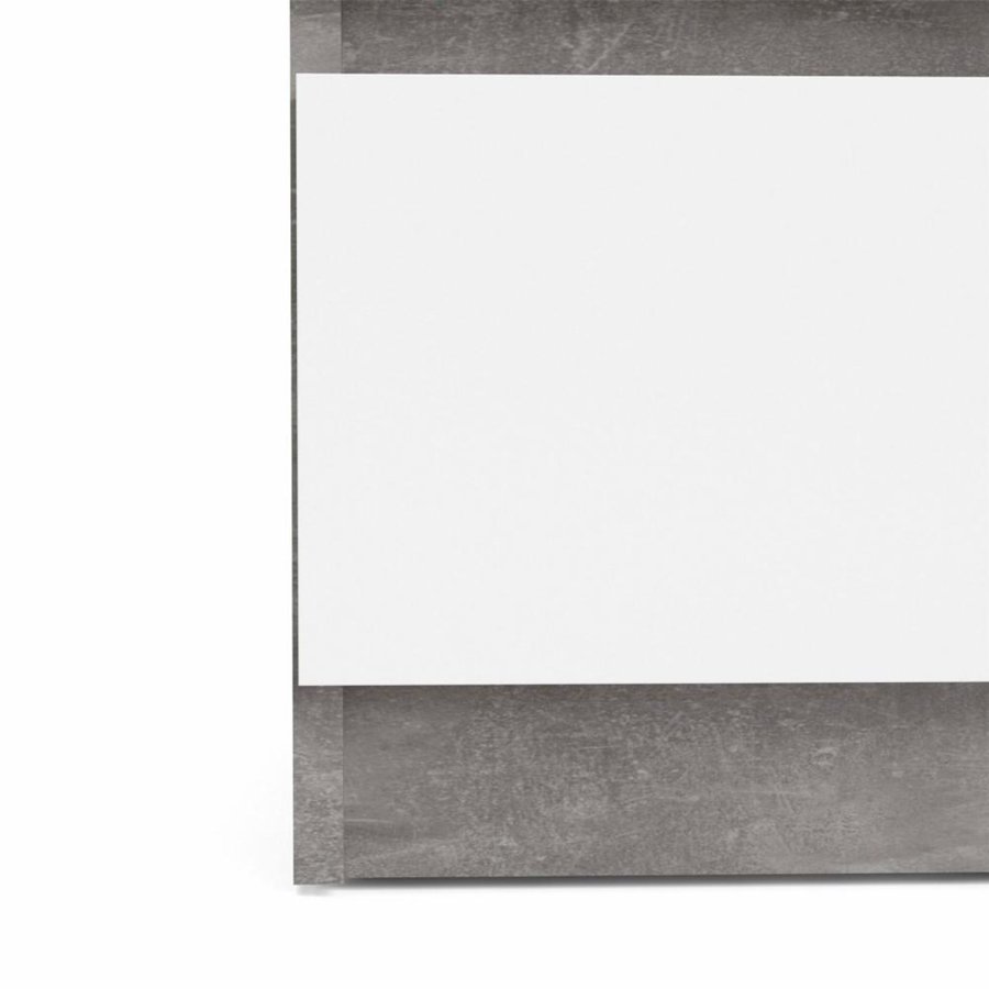 TVILUM Naia kommode, m. 3 skuffer - hvid/gr folie og plastik