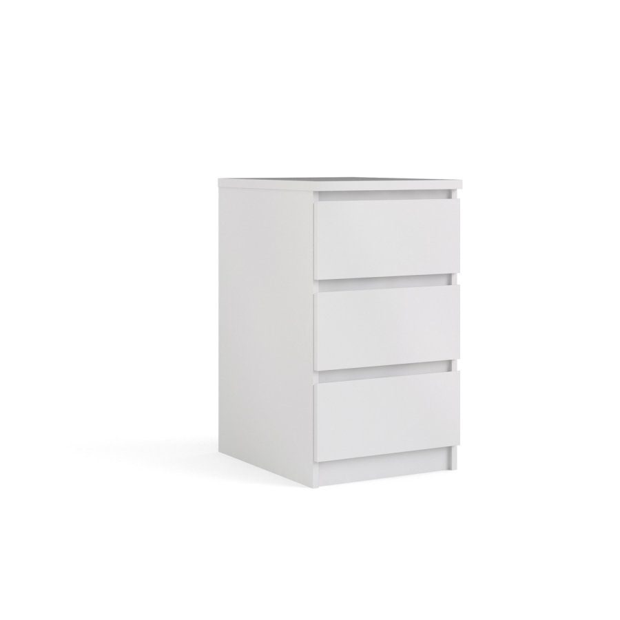 TVILUM Naia kommode - hvid hjglans, m. 3 skuffer 