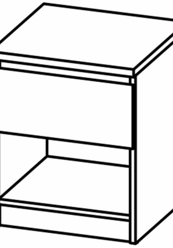 TVILUM Naia sengebord, m. 1 rum og 1 skuffe - gr/hvid folie og plastik (40,4x40)
