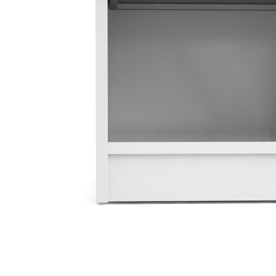 TVILUM Naia natbord - hvid hjglans tr, m. 1 skuffe 