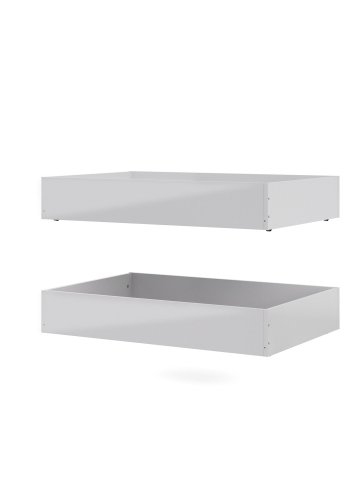 TVILUM Naia sengeskuffe - hvid hjglans, 2 stk, 100 cm