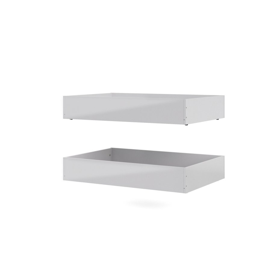 TVILUM Naia sengeskuffe - hvid hjglans, 2 stk, 100 cm