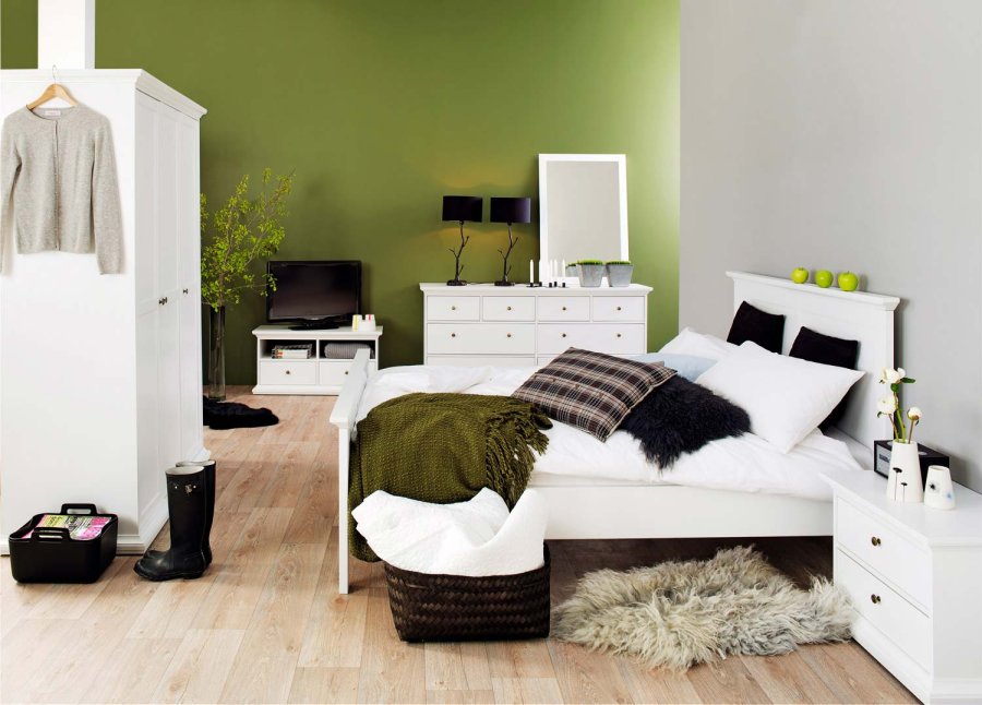 TVILUM Paris sengeramme - hvid tr (180x200)