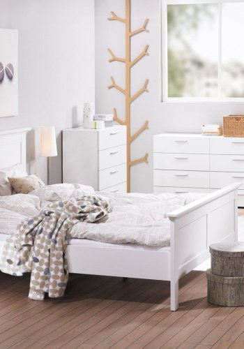 TVILUM Paris sengeramme - hvidt tr, 140x200