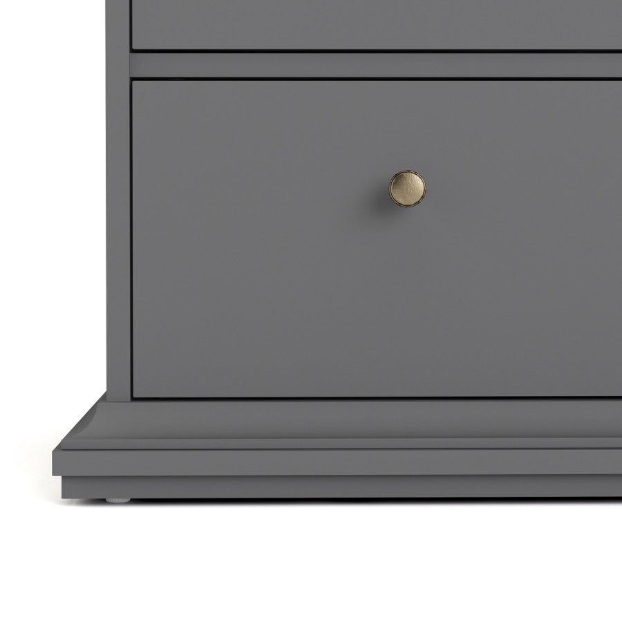 TVILUM Paris kommode - mat gr tr, m. 4 skuffer 
